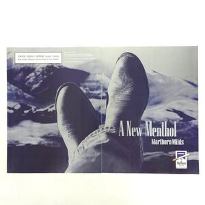 Vintage Marlboro Milds Menthol Cigarette Print Ad Tobacco Advertising Decor Y2K